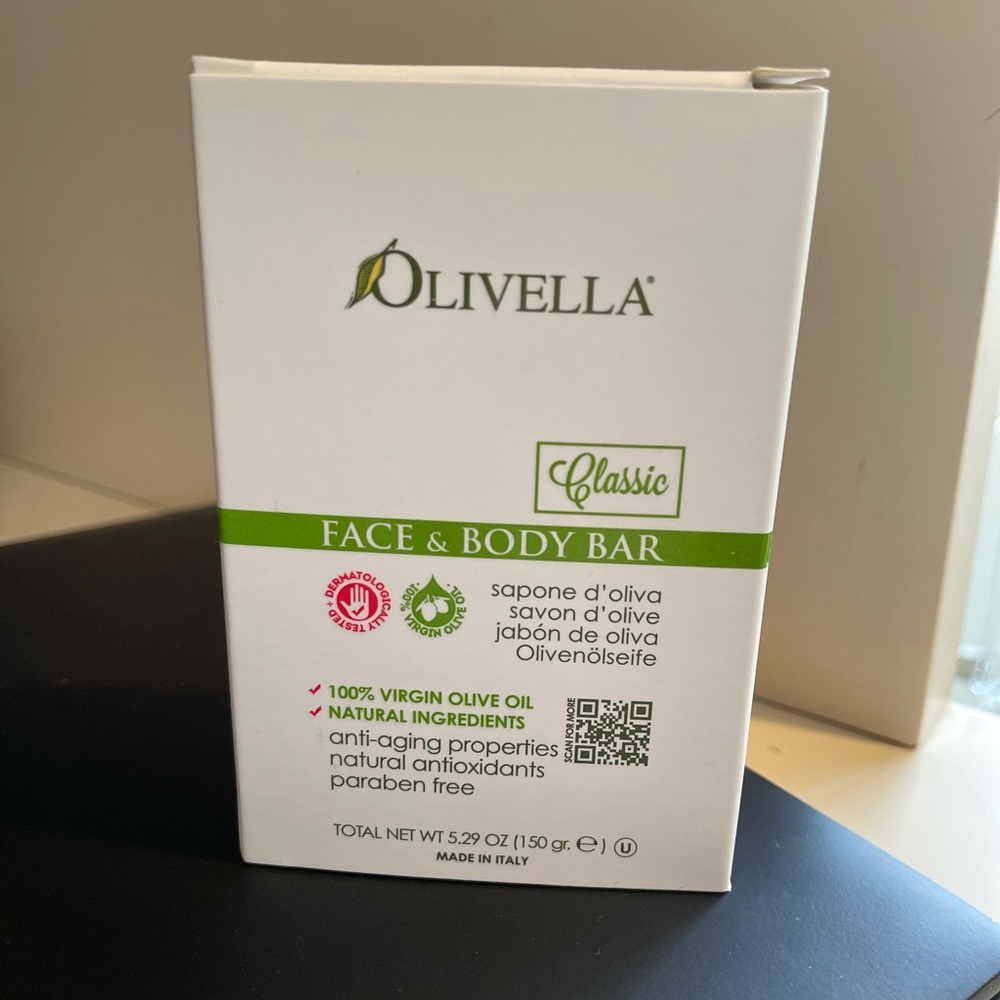 11 bars of Olivella Olive Oil face and body soap